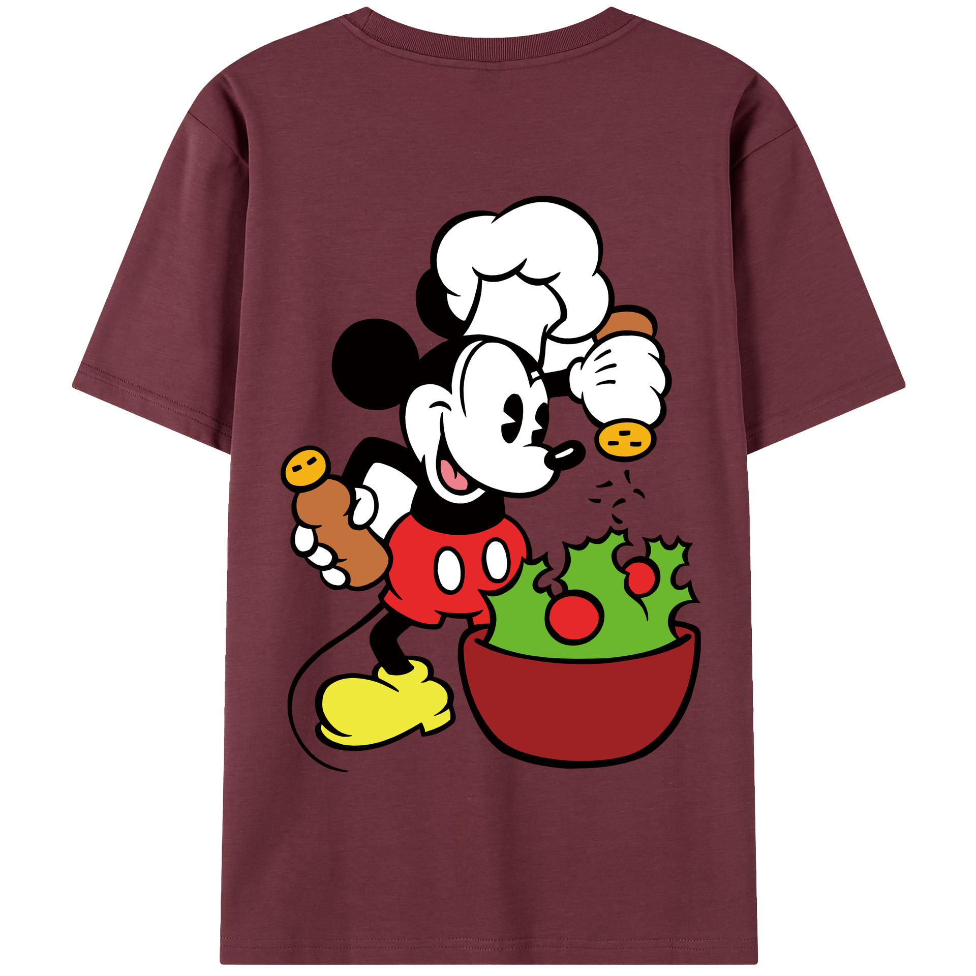 （画像用） ミッキーマウス Mickey Mouse 綿100％半袖Tシャツ（背面プリント）
